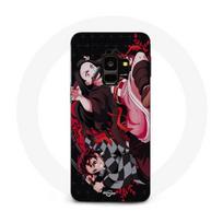 Coque Maniacase pour Samsung Galaxy S9 demon slayer tanjiro nezuko attaque combat