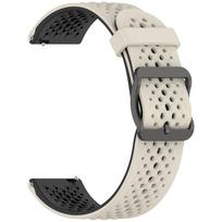 20MM 22MM Universal Dual Colors strap for Huawei Watch GT GT2 GT3 liquid silicone breathable hole band for Honor Watch SE 4Pro G 20mm balta/juoda