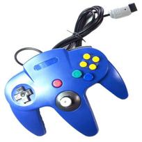Žaidimų pultelis Nintendo 64 - Laidinis valdiklis su vibracija klasikiniams žaidimams - Mėlynas