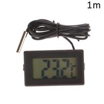 Fy-10 Mini LCD skaitmeninis termometras akvariumo automobilio vandens vonelės temperatūros testeris detektorius monitorius įterptas temperatūros jutiklis 1m juoda