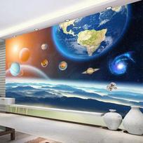 3D stereo planetos visatos žvaigždėto dangaus fototapetai sienos tapyba animacinis vaikų miegamojo fonas tapetai 200 cm(W) x 140 cm(H)