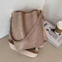 Fashion Stone Pattern Messenger Bag  New women's High-Quality Bucket Female Large Capacity Shoulder Bag Handbags black