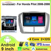 Android Carplay Car Radio For Honda Pilot 1 2005 2007 2008 Navigation GPS Multimedia Player WiFi Stereo Auto video BT 2 DIN 4-core 2GB+32GB gray
