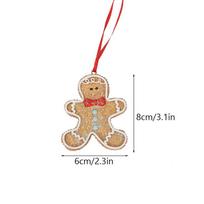 SAAKAR Resin Christmas Tree Gingerbread Pendant Snowflakes Train Decoration Christmas Atmosphere Props Accessories Holiday Gifts beige