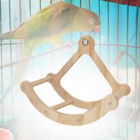 Bird Rotating Perch Toy, Parrot Wheel Hanging Stand for Parakeet, Parrot, , beige