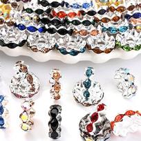 12/40/0pcs 100PCS Wave Spacer Beads Bulk for Pens 12mm Assorted Color Rhinestone Beads for Beadable Pens Glass Beads DIY Jewelry Making Craft Supplies 20pcs balta