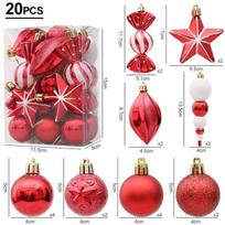 20/29 vnt. Kalėdų eglutės rutuliukai kabantys pakabukas Candy Cane kankorėžių kankorėžių papuošalų rinkinys Kalėdinis namų dekoravimas 2024 Navidad Naujieji Metai