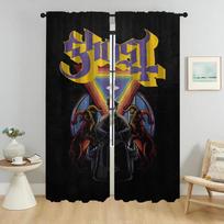 Kitchen Curtains for Camera Ghosts Band Blackout Curtain for Room 2 Panel Home Interior Curtains Shades Halloween Decoration W50xH70cmx2pcs