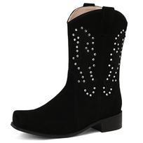 Fashion Vintage Women's Ankle Boots Faxu Suede Yellow Gray Black Short Boot Casual Crystal Footwear Winter Shoes Lady Big Size 45 Casual 34 juoda