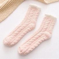 5 Pairs Fleece Socks Women's Winter Warm Soft Fluffy Bed Socks Thicken Coral Velvet Fleece Socks 5 pairs gray