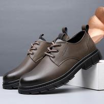 Madingi odiniai vyriški batai su raišteliais Lauko kasdieniai žygio batai Minkštas padas Vyriški juodi vyriški oxford batai Zapatillas Hombre 6.5 chaki