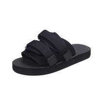 Fashion Simple Outdoor Men Slippers Fashion Hook&Loop Canvas Casual Couple Shoes Slip-on Beach Slippers Sandals Women Shoes Flip Flops 35 36 juoda