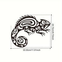 Hollow Out Featured Lizard Iron Crafts Stylish Indoor Décor for Living Room, Bedroom, Ideal for Outdoor Wall Decoration šviesiai pilka spalva