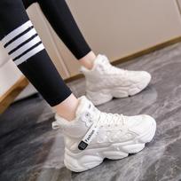 Mada Lauko Žieminiai Batai Moterims Šilti Kailiniai Pliušiniai Sportbačiai Panelei Laisvalaikio Batai Suvarstomi Stambūs Sportbačiai Zapatillas Mujer Platforminiai Sniego Batai 35 smėlis