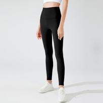 Women's Fall and Winter Padded Shark Pants Slim Yoga Trousers S juoda