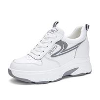 Madingi sportbačiai moterims, masyvios platformos, madingi batai, lauko vulkanizuoti batai, tinklelio teniso laisvalaikio sportbačiai, zapatillas 40 gray