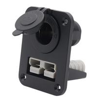 Vehicle Plug Panel 240W Marine Boat Socket Panel Outlet Panel 50A RV Socket Panel Plug-In Combination Panel For Cars Marine CHINA black