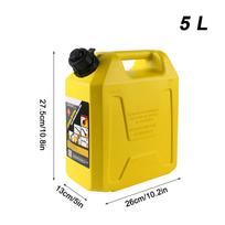 Kuro bakai 5/10L Nešiojamas kuro bakas Benzinas Dyzelinas Konteineris Purviniems motociklams Automobiliams Priekaboms Motociklams Avarinis kuro kibiras Bakas yellow