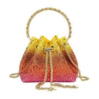 Deimantinė rankinė Metalinė rankinė piniginė Kutas Deimantinis grandinėlės Crossbody Kibiro peties krepšys 15*10*14cm