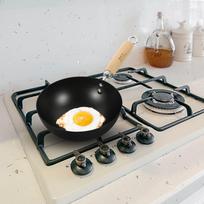 Japanese Mini Single Serving Wrought Iron Pan Non Stick Flat Bottom Stir Fry Cooking Pot Kitchen Cookware 37.00X20.00X9.00CM gray
