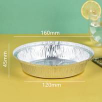 10pcs Aluminum Foil Box Household Oven Air Fryer Disposable Anti Stick Baking Tray Barbecue Circular Indoor Outdoor Food Grade
