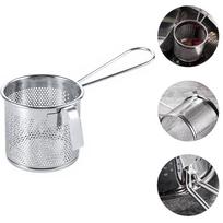 Hot Pot Slip Through The Net Sieve Strainer Spoon Fryer Dumpling Cooking Filter Fine Mesh 16.50X8.00X7.00CM gray