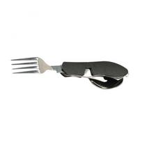 Tablespoon Set 4 In 1 Foldable Spoon Knife Fork Bottle Opener Stainless Steel Folding Pocket Kits Outdoor Tableware Set