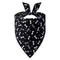 Dog Bandana Fashion Dress-up Accessories Triangle Scarf Printed Bib Collar Cat Puppy juoda