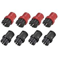 8 vnt. rankinių įrankių antgalių šepetėlių rinkinys Karcher SC1 SC2 SC3 SC4 SC5 SC7 Premium gariniams siurbliams CHINA black