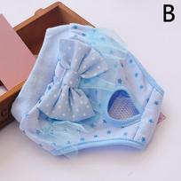 1PC Washable Dog Diaper Menstruation Underwear Pet Briefs Pet Sanitary Physiological Pants Pet Supplies mėlyna