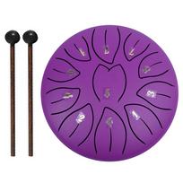 6 Inch 11 Notes Handpan Drum with Drum Bag Music Book Drum Mallets Finger Picks Percussion Instruments Sound Healing Instruments violetinė