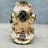55.88 cm Copper Brass Diving Helmet U.S Navy Mark V Scuba Divers Helmet