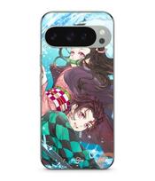 Case - MANIACASE - Google Pixel 9 Pro - Silicone - Soft - Demon Slayer juoda