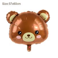 Cute Teddy Bear Disposable Tableware Baby Shower Boy Girl Birthday Party Decoration Supplies Paper Plate Cups Gift Bag Balloons beige