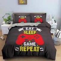 Gamepad Duvet Cover Bedding Set For Kids Bedroom Quilt Cover With Pillowcase Cozy Soft Bedclothes King Twin Single EU Single 135x200cm gray