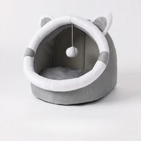 Winter Warm Net Red Cat Supplies Cat's Ears Nest  Round  Semi Enclosed Cat's Nest Dog's Nest Removable and Washable Cat's Nest S