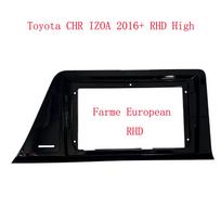2 DIN 9 Inch Car Frame Fascia Adapter Android Radio Dash Fitting Panel Kit For Toyota CHR IZOA 2016+ RHD 9inch black