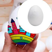 Amatų putplasčio kiaušiniai, skirti Velykų veiklai Polistireno ruošiniai Vaikų projektai 1pc  22x14.5cm