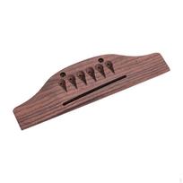 Acoustic Guitar Bridge 6 String Musical Instrument Reliable Nut and Saddle Wooden gray