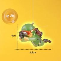 Šviečiantis žalias mini naras Kawaii imituojamas plūduriuojantis varliukas akvariumo papuošalams Akvariumo dekoravimui Akvariumo priedai