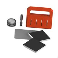 Restorer Tool Aribrush Needle Repair Restoration Kits with and Microfiber Salon Airbrush red