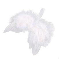 Balta plunksna Angel Wings Kalėdų eglutės dekoras Puikus kabantis ornamentas Kalėdų papuošalai