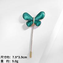 Animal Brooch Butterfly Dragonfly Bee Advanced Sense Niche Corsage Fixed Anti-Light blue