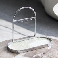Light Luxury Metal Fur Jewelry Display Stand Model Room Bedroom Cloakroom Sales Office Desktop Storage Tray Decoration gray