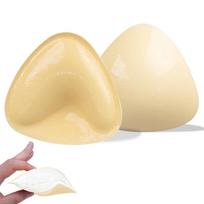 2025 New Hot Double Sided Adhesive Sticky Bra Inserts Push Up Thick Sponge Breast Lift Pads Women Swimsuit Bikini Cup Enhancer Cup A beige