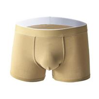 Summer Sexy Underwear Modal Elastic Men's Boxer Briefs Solid Color Underwear Silk Mid-Rise Boxer Swimming Boxer Briefs 3XL šviesiai pilka spalva