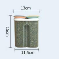 Atsparus drėgmei grūdų ir pupelių laikymo indas - Maistinis plastikas gray