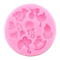Baby  3D Silicone Fondant Mold For  Cake Sugar Craft Chocolate Moulds Tools DIY One Size rožinė