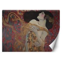 Wallpaper Red abstract woman - G. Klimt 100x70 auksinė