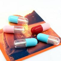 Mini kapsulės lūpų blizgio tūbelė – Tuščia kosmetikos pakuotė Blue Capsule*3*Plastic blue